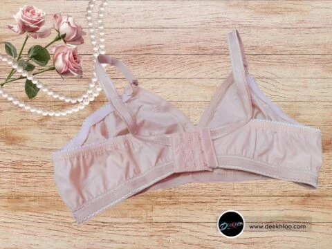 Simple and Elegant Cotton Bra - skin